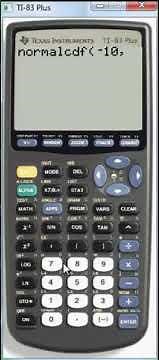 TI-83 normal z-score