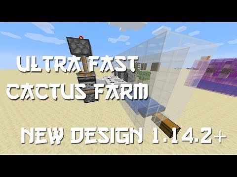 How to Make a 0 Tick Cactus Farm | Minecraft 1.14.3+ - New and Improved!