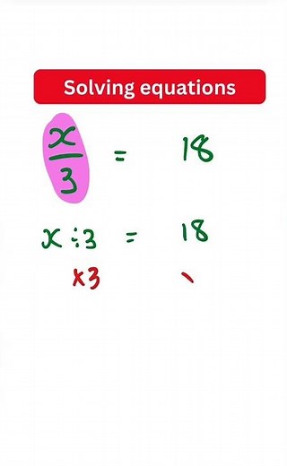 One step equations with fractions! #algebra #gcsemaths #revision #equations #gcse