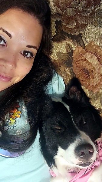 Cuddling with Luna until she falls asleep (and getting trapped because of it). | #SparklegleamFarm #Luna #Beverly #homestead #lunaMoona #dog #farmanimals #cute