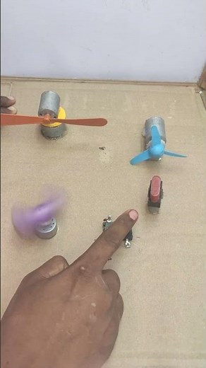three switch and double DC motor funny spin science project_Dc Motor