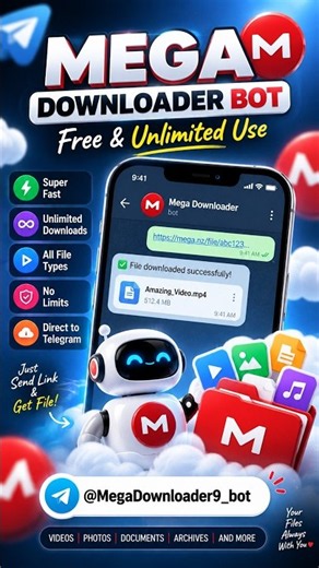 How to Download MEGA Links with Telegram Bot (Fast & Free) #telegrambot #shorts #telegram