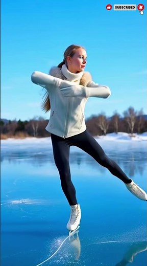 Watch her master these difficult ice skating moves #figureskating #skills #tutorial