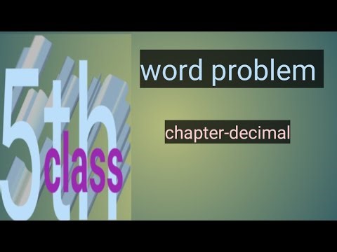 Decimal word problem|chapter-decimal|class5th
