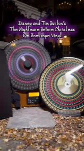 10K views · 95 reactions | What's this? Let's take a close-up look at Disney and Tim Burton's The Nightmare Before Christmas soundtrack on zoetrope vinyl! Available at https://www.disneymusicemporium.com/product/XVLP235/nightmare-before-christmas-zoetrope-disc Watch The Nightmare Before Christmas on Disney+ and experience Halloween Time at Disneyland for a limited time. | Walt Disney Records | Facebook