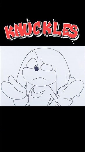 How To Draw KNUCKLES Easily #knucklestheechidna #knuckles #drawing #shorts #shortdrawing