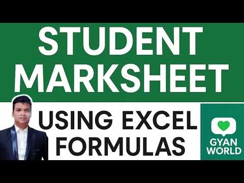 Excel Me Student Marksheet Kaise Banaye | Formula Se Automatic Result Calculate Kare ‪@Gyanworld13‬