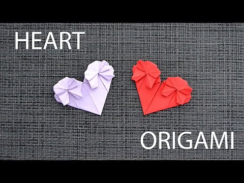 Beautiful Paper HEART WITH BOWS Origami | Origami for Valentine's Day | Tutorial DIY by ColorMania