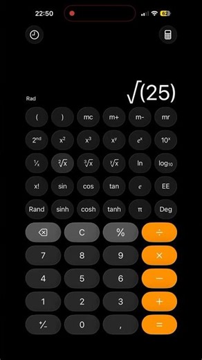 How to calculate aquare root on iphone calculator #shorts