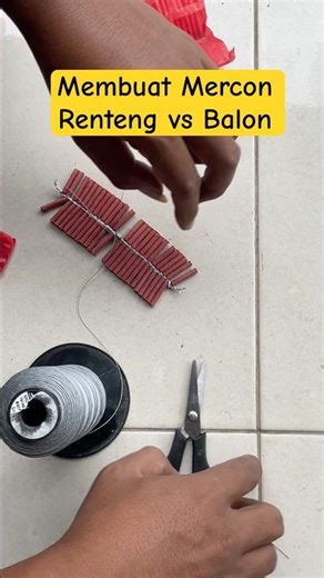 Membuat mercon renteng vs Balon #diy #fireworks #ramadan #experiment