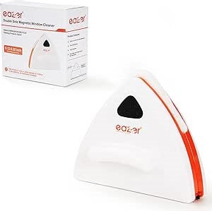 eazer Magnetic Window Cleaner, Single-Glass Window Cleaning Equipment, Outside Window Cleaner, Cleaning Window Wiper Tools for High-Rise Window and Various Glass(Fits 0.12''-0.36'' Window), Orange