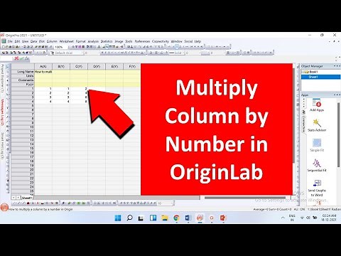 How to Multiply a Column by a Number in Origin | TUTORIAL