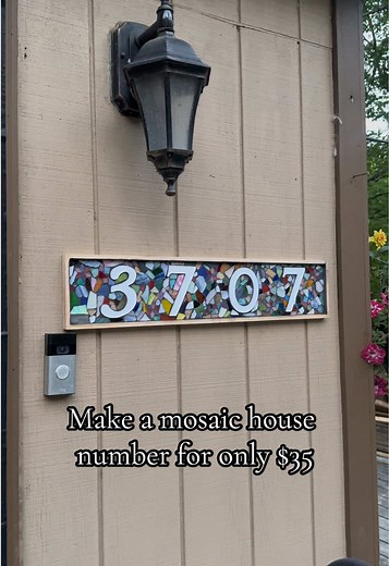 DIY Mosaic House Number for $35 from Hobby Lobby! #diy #diyproject #craft #mosaic #easydiy