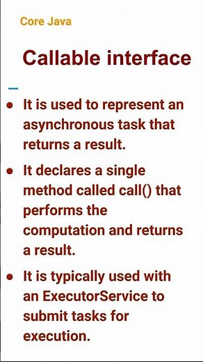 Callable interface (75) #corejava