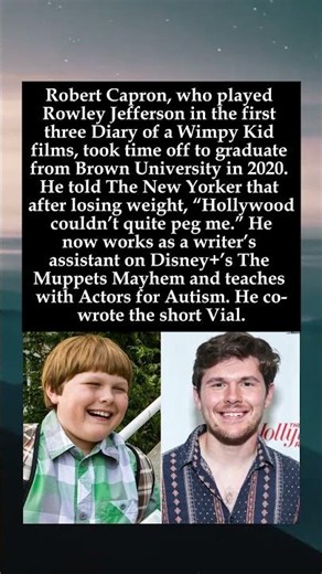 Robert Capron, Rowley from Diary of a Wimpy Kid, Now Works Behind the Camera #RobertCapron