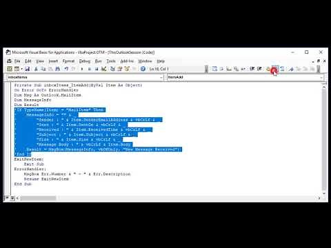 How to comment a block of code in the Office VBA Editor