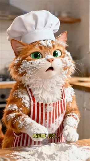 Baking Cat! Let's bake Lava cake🍰🎂 #cats #bakingcat #fyp #catshorts