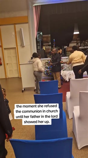 the moment she refused the communion in church until her father in the lord showed up.See the laughter at the end #disability #everyone #foryoupage #viralvideo #mumofspecialneedschildren