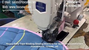 🧵✨ Heavy Duty Tape Binding Sewing Machine for Mattresses & Quilts ✨💪 Take your sewing to the next level with our Heavy Duty Tape Binding and Edge Cutting Sewing Machine! Perfect for binding and cutting edges on a wide range of products, including mattresses, quilts, duvets, car seats, pillows, upholstery, rugs, and more. Why Choose FX-1510NL-AE Sewing Machine? ✔ Versatile Applications: Handles everything from bedding to upholstery and sports products. ✔ Precision & Durability: Designed for hea