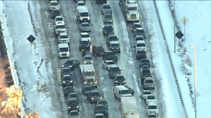 Cars stuck on Virginia I-95 overnight after snowstorm