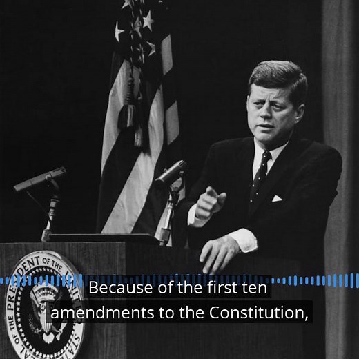 On December 15, 1791 the Bill of Rights - the first ten amendments to the Constitution - was ratified. In 1963, President Kennedy recorded a message with a brief history of its ratification and importance. https://www.jfklibrary.org/asset-viewer/archives/JFKWHA/1963/JFKWHA-240-001/JFKWHA-240-001 | JFK Library Foundation