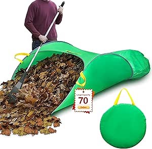 Upgraded Large Leaf Collector - Foldable and Portable Pop Up Lawn Bags, Reusable Yard Garden Bags for Leaves and Trash