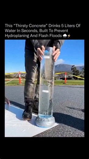 Artificial Intelligence | ChatGPT I Technology | Most roads force water to pool on the surface. This one makes the water disappear right in front of your eyes ⚙️🌊 This technology is... | Instagram