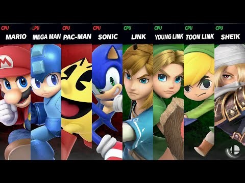 Super Smash Bros. Ultimate - Team Legends vs Team Link & Sheik