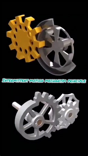Intermittent motion mechanism principle |Solid Works Design | 3D Animation #conveyorsystems #solidworks_design #solidworks #3d #mechanicalengineering #technology #engineering #work #viralreels #instagram | Action King
