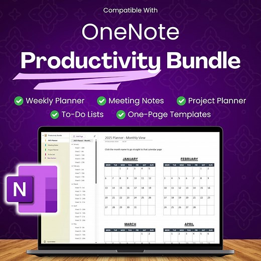 Onenote Productivity Templates Bundle | Onenote Digital Planner | Onenote Project Planner | Meeting Notes | To-do Lists & Templates - Etsy Australia