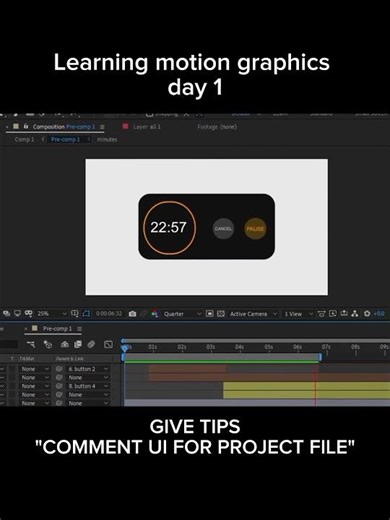 learning motion graphics day 1 #edit #motiongraphics #aftereffects #ae2020 #shorts
