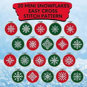 Bundle Christmas Snowflakes Winter Cross Stitch Pattern , 20 Mini Size Easy Christmas Snowflakes Cross Stitch Pattern , Sampler Cross Stitch - Etsy