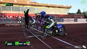 𝗥𝗔𝗖𝗘 𝗔𝗖𝗧𝗜𝗢𝗡 🎬 Cheetahs on the chase 👀 🐆🆚🐻 | 📍 Oxford 🔴 Cameron Heeps 🔵 Ashton Boughen ⚪️ Jonas Knudsen 🟡 Ben Trigger 📹 British Speedway Network #⃣ #britishspeedway🇬🇧 | British Speedway