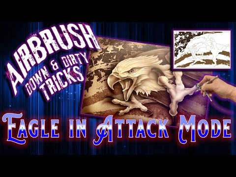 Replay of Eagle in attack mode #airbrush #tutorial