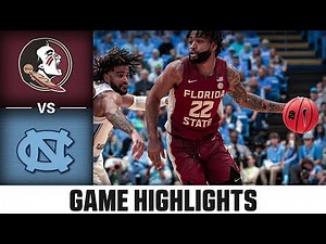 Florida State vs. North Carolina Game Highlights | 2023-24 ACC Men’s Basketball