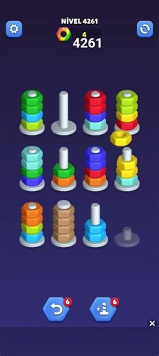 Nut Sort Level 4261 - Color Puzzle Game by Kiwi Fun