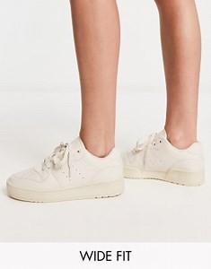 Truffle Collection - Baskets chunky pointure large à plateforme - Beige intégral | ASOS
