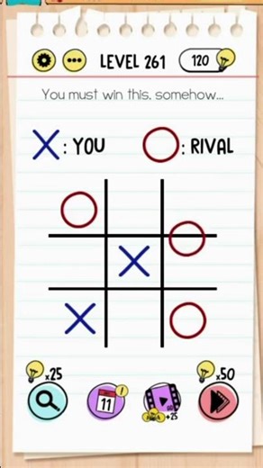 Brain Test Level 261 Answer | You must win this somehow