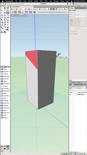 instant push/pull, solid modeling and Edit feature #Vectorworks #shorts #jonathanpickup