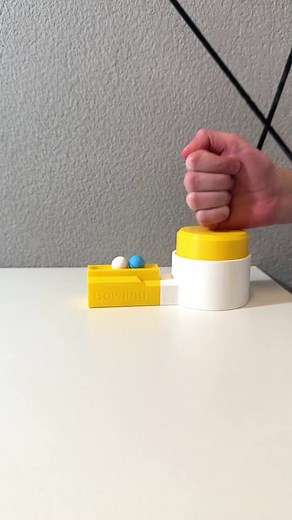 Perfect Bowling. 🎳 POV: you press the button and it actually works 😳 3D printed mini bowling game. Wait for the launch 👀 🖨 Printed on @bambulab_official 🎨 Printer: Bambu Lab 1A Combo 🧪 Material: PLA 🧠 Design by Patopato_Design #3d #3dprinted #3dprinting #3dprinter