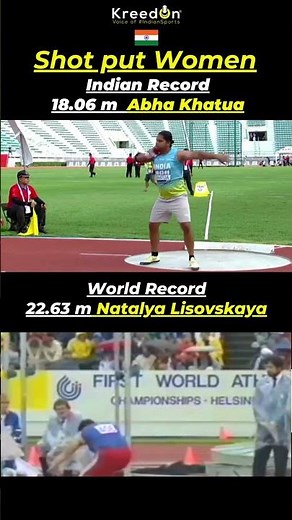 Indian Athlete Abha Khatua: A Shotput Showdown and World Record Breaker #trending #shotputthrow