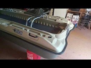 Pelican Bass Raider 10e , installing a "scupper drain" through the double floor.