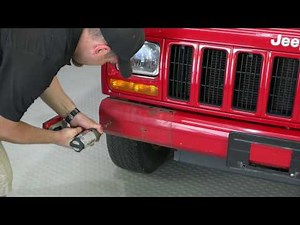 How do you remove the front bumper of the Jeep Cherokee?