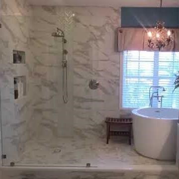 Luxury Master Bathroom Remodel | Frameless Walk-In Shower & Soaking Tub ✨