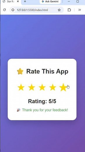 Build a Star Rating System Using HTML, CSS & JavaScript | JavaScript Star Rating System