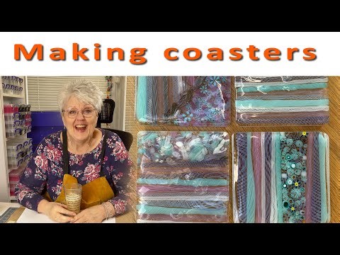 Making coasters using tubes and twisties