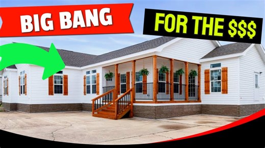 Inside a triple wide mobile home with garage compatibility and room to spare