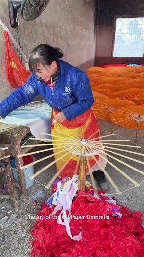 This Umbrella Making Process is Hypnotic! 🌀 Traditional Art at its Best! #craftsmanship