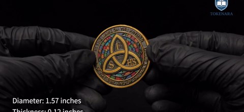 Trinity Knot and Celtic Cross Christian Challenge Coin, Matthew 28:19 Bible Verse Token, Inspirational Religious Faith Gifts for Men Women