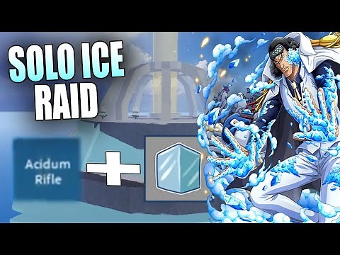 SOLO ICE RAID WITH ACIDUM RIFLE + ICE!! | Blox Fruits